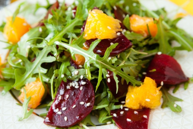 Ken Rose fresh salad with beets and oranges